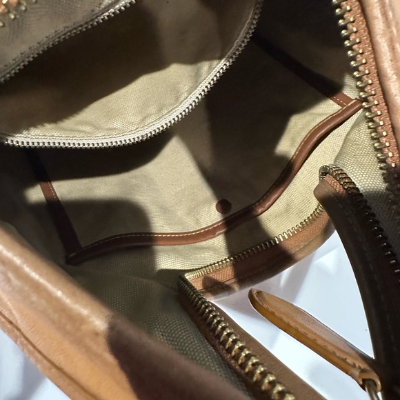 Coach Women's Ergo Distressed Shoulder Leather Bag in Camel Brown - Picture 8 of 10